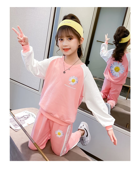 AO0505-01 بدلة رياضة قطنية دافئة عالية الجودة تتكون من قطعتين ( سترة+ بنطلون)