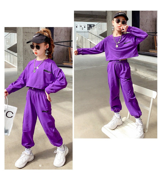 AO0505-74 بدلة سبورت عصرية قطنية ( بلوزة + بنطلون) ستايل جديد وجودة عالية