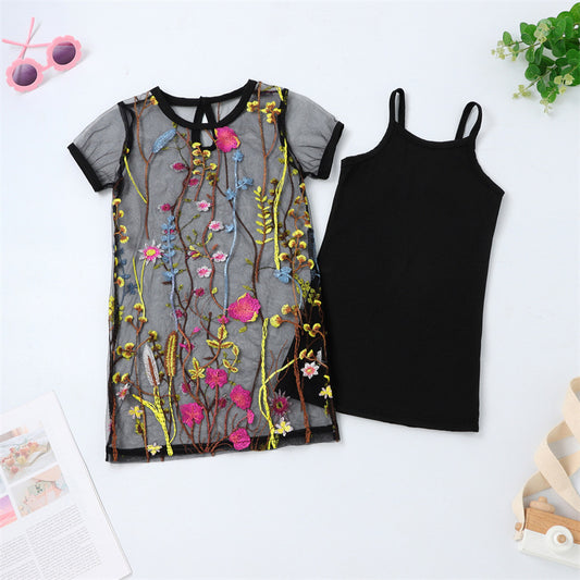 AO0507-100 فستان ناعم قطعتين