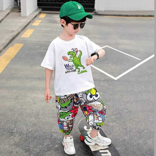 AO0507-107 طقم سبورت ولادي قطعتني ( بلوزة + بنطلون )