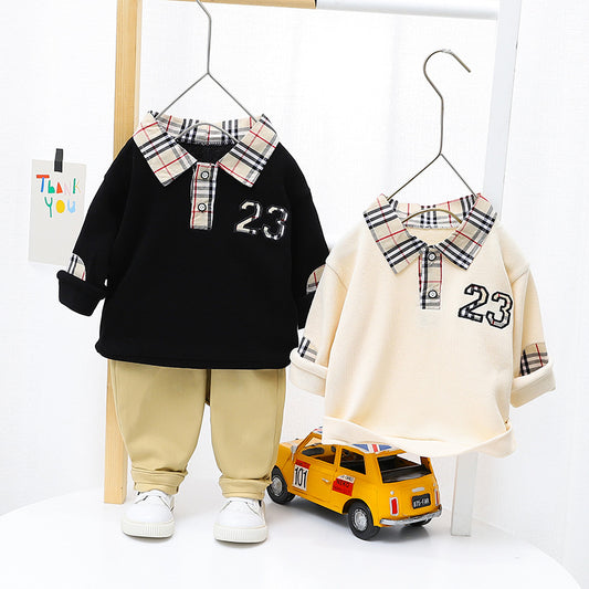 AS-1581B طقم ولادي قطعتين ( بلوزة + بنطلون)