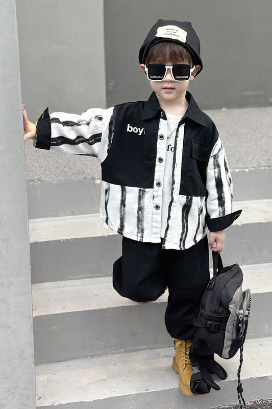 RM1227-41 طقم ولادي قطعتين ( قميص + بنطلون)