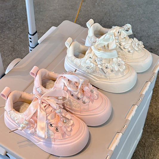 WDY260924-15 حذاء بناتي مورد فخم قالب مريح وطبي للمناسبات والاعياد