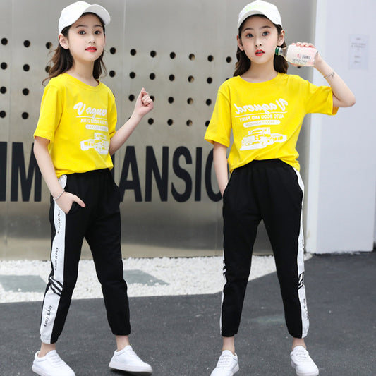 SSP-674G طقم سبورت قطني قطعتين ( بلوزة+ بنطلون)