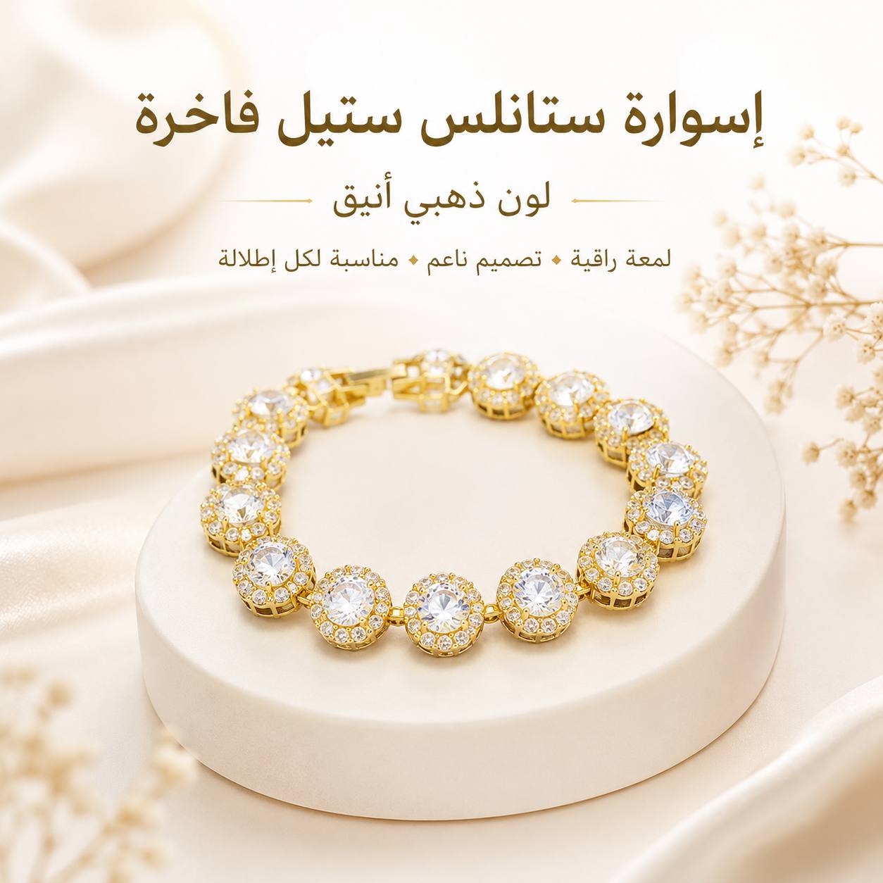 إسوارة ستانلس ستيل ذهبية - صورة 5