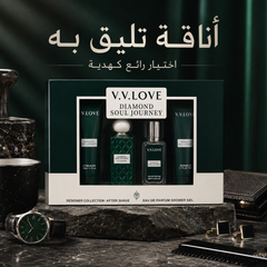 طقم هدايا رجالي V.V.LOVE Diamond Soul Journey – عطر، أفتر شيف وشاور جل - MUNSH-20260609-193525-933