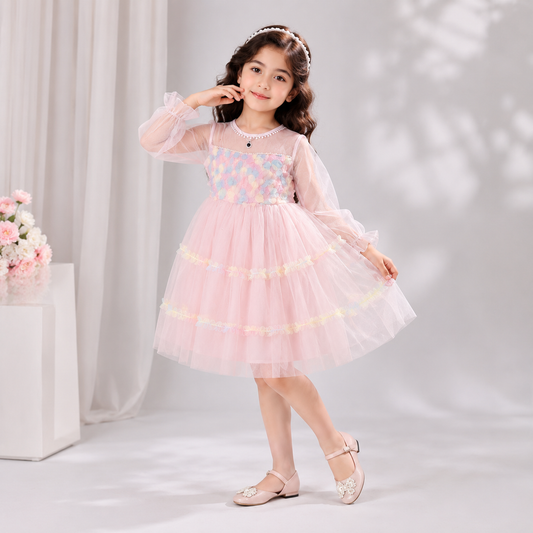 AO0402-78 فستان مورد + حقيبة ناعمة