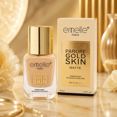 فاونديشن إميلي باريس بارور جولد سكين مطفي مع واقي - SPF15 - Emelie Paris Parure Gold Skin Matte – تغطية عالية ولمسة مطفية CAS-20260610-025928-791