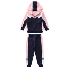 AO0508-284 بدلة سبورت بناتي ستان قطعتين ( جكيت + بنطلون )