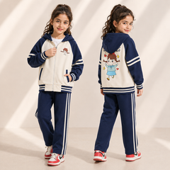 RM090424-11 طقم سبورت قطني قطعتين ( جكيت + بنطلون )