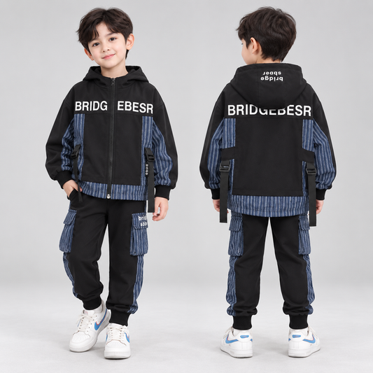 RM1227-18 طقم سبورت ستان مع جينز بجي قطعتين ( جكيت + بنطلون)