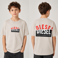 تيشيرت ولادي Diesel صيفي – قطن ناعم بتصميم أمامي وخلف
 Aqa200526-02D