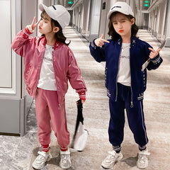 AO0505-53 طقم سبورت ستان بجي قطعتين ( جكيت + بنطلون)
