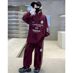 WZH301124-14 ترنج قطن خريفي ربيعي دافي قطعتين ( بلوزة + بنطلون )