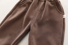 SSX220824-24 طقم ولادي شتوي قطن من جواه فرو تقيل قطعتين ( بلوزة + بنطلون)