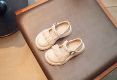 WDY260924-6 حذاء بناتي للأعياد والمناسبات مزين باللولو طبي ومريح