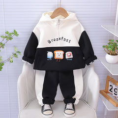 SSX220824-181 ترينج قطن دافي ربيعي خريفي قطعتين ( بلوزة + بنطلون)