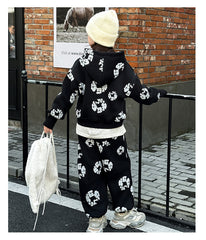 WZH191124-28 بدلة الشتاء والثلوج سميكة مبطنة فرو قطعتين ( بلوزة + بنطلون)