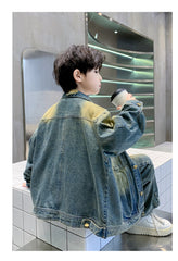 WZH301124-56 طقم جينز قطعتين( جكبت + بنطلون)