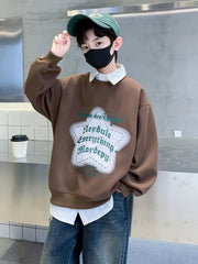 WZH301124-7 هودي قطن ربيع خريفي دافي أصلي