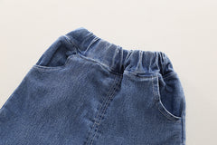 SSN040924-50 طقم بناتي كيتي 3 قطع ( فست صوف + قميص + بنطلون جينز )