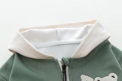 SSX220824-104 طقم 3 قطع ( بلوزة قطن + جكيت قطن + بنطلون جينز )