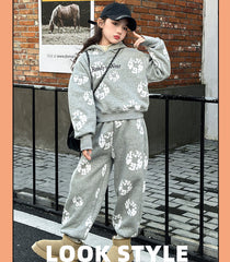 WZH191124-28 بدلة الشتاء والثلوج سميكة مبطنة فرو قطعتين ( بلوزة + بنطلون)