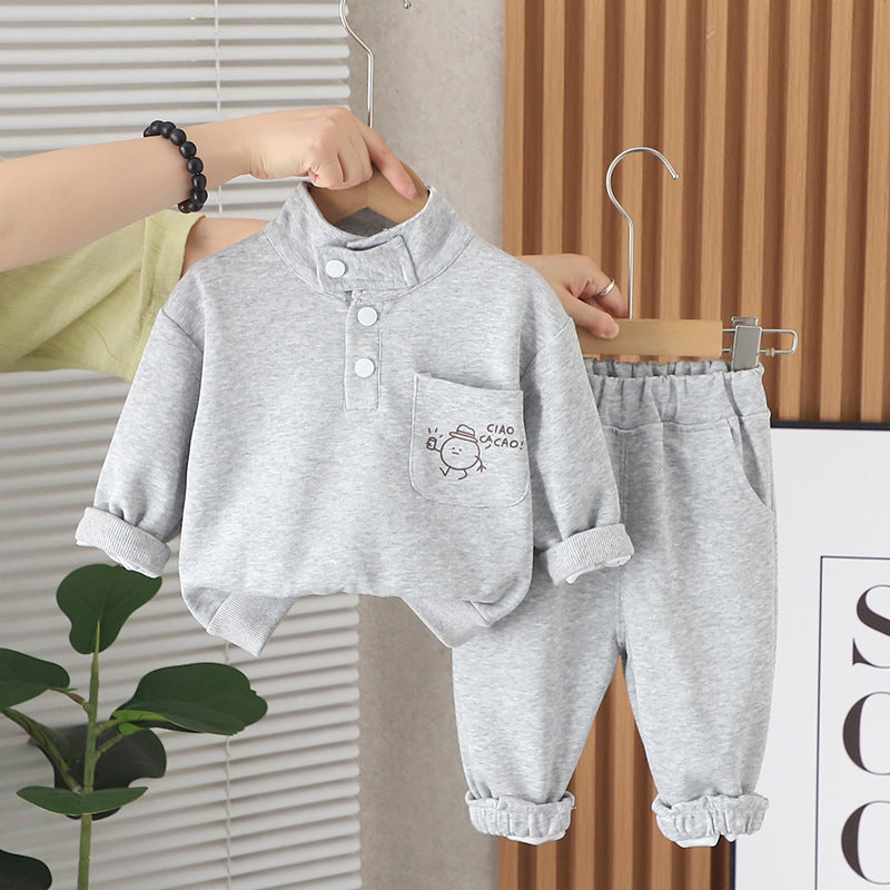 SSX220824-147 ترينج ولادي خريفي ربيعي قطعتين ( بلوزة + بنطلون)