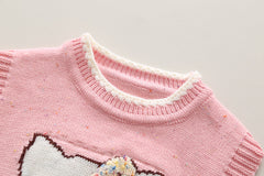 SSN040924-50 طقم بناتي كيتي 3 قطع ( فست صوف + قميص + بنطلون جينز )