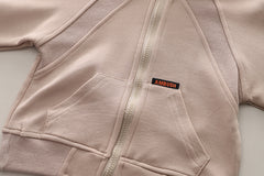 SSX220824-139 ترينج ربيعي خريفي قطن 3 قطع ( جكيت + بلوزة + بنطلون )