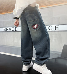 WZH301124-37 بنطلون ولادي جينز شتوي مبطن فرو