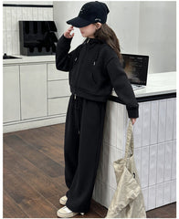 WZH191124-2 ترينج شتوي تقيل مبطن فرو (جكيت+ بنطلون)