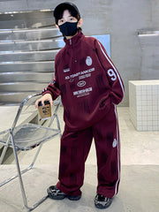 WZH301124-14 ترنج قطن خريفي ربيعي دافي قطعتين ( بلوزة + بنطلون )