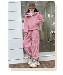 WZH191124-23 بدلة سميكة شتوي مبطنة فرو ( جكيت + بنطلون)