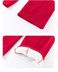 WZH191124-35 بدلة بناتي شتوية سميكة مبطنة فرو قطعتين ( بلوزة + بنطلون)