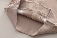 SSX220824-139 ترينج ربيعي خريفي قطن 3 قطع ( جكيت + بلوزة + بنطلون )