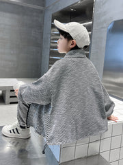 WZ261124-9 بدلة خريفي شتوي مصوفة تقيلة كتير قطعتين ( جكيت + بنطلون)