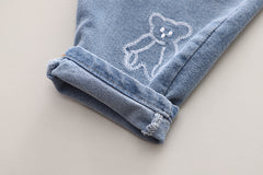 SSX220824-162 طقم 3 قطع ( فست صوف + بلوزة قطنية + بنطلون جينز)