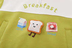 SSX220824-181 ترينج قطن دافي ربيعي خريفي قطعتين ( بلوزة + بنطلون)