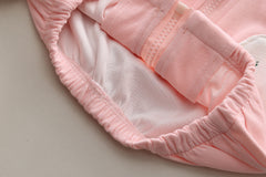 SSN040924-58 طقم بناتي قطن تقيل خريفي ربيعي 3 قطع ( جكيت + بلوزة+ بنطلون)