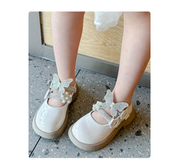 WDY260924-12 حذاء الفراشة بناتي مزين بالستراس للأعياد والمناسبات قالب مريح