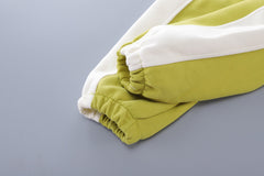 SSX220824-181 ترينج قطن دافي ربيعي خريفي قطعتين ( بلوزة + بنطلون)