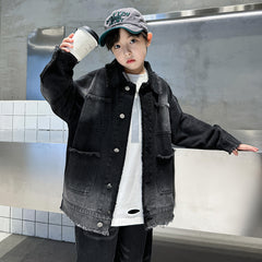 WZH301124-58 طقم  ولادي  جينز قطعتين ( جكيت + بنطلون)