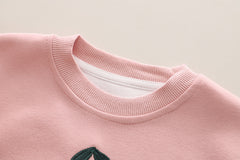 SSN040924-60 طقم بناتي خريفي ربيعي قطعتين ( بلوزة + بنطلون جينز)