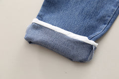 SSN040924-50 طقم بناتي كيتي 3 قطع ( فست صوف + قميص + بنطلون جينز )