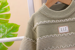 طقم قطعتين ( بلوزة صوف تقيل + بنطلون ) SSX220824-171