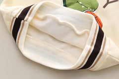 SSX220824-146 بدلة ديناصور قطن اصلي 100% قطعتين ( بلوزة + بنطلون )