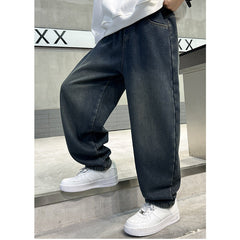 WZH301124-37 بنطلون ولادي جينز شتوي مبطن فرو