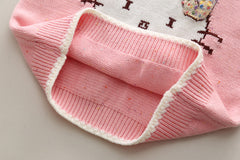 SSN040924-50 طقم بناتي كيتي 3 قطع ( فست صوف + قميص + بنطلون جينز )