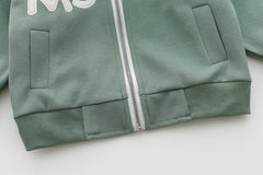 SSX220824-104 طقم 3 قطع ( بلوزة قطن + جكيت قطن + بنطلون جينز )